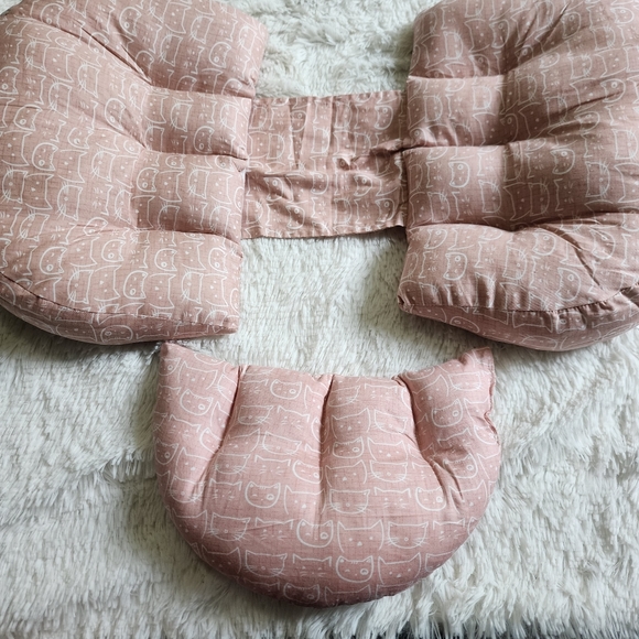 Pregnancy pillow adjustable pink cat print wedge - Picture 4 of 8